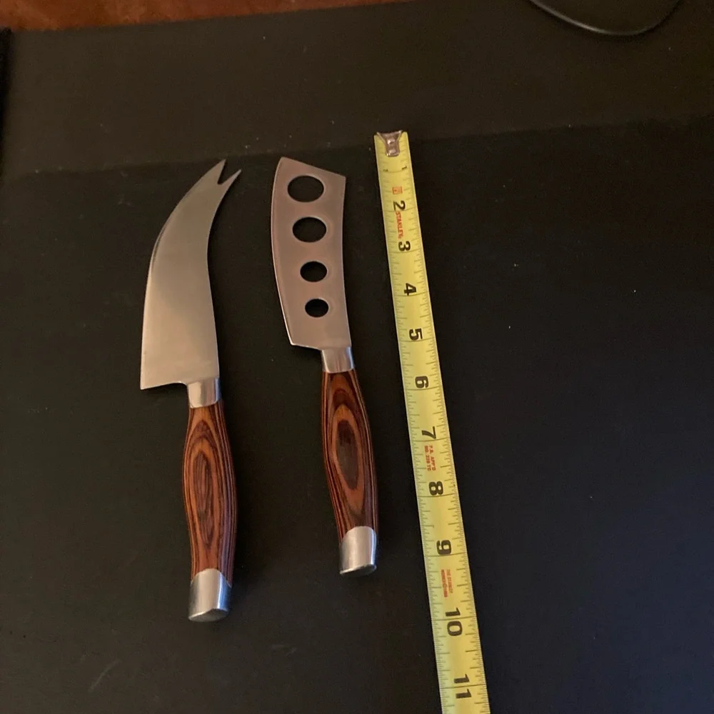 Stylish Cheese Knife Set with Wooden Handles